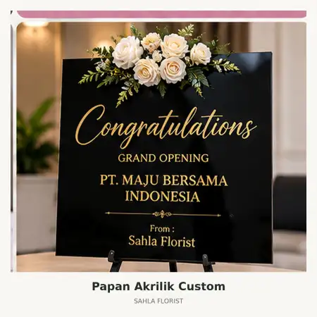Papan Bunga Akrilik Minahasa